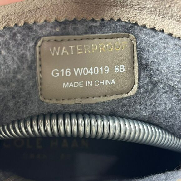 Cole Haan Women's Zerogrand Waterproof Suede Taupe Ankle Boots Size 6 - Picture 5 of 9